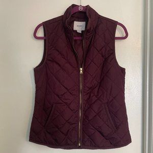 Quilted Vest - Maroon